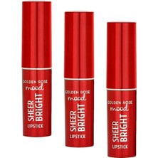 Asitan Mood Sheer Bright Lipstick NO:102 Peach Bliss - Parlak Ruj (3 Paketi)