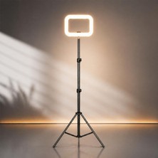 Asitan Coverzone 3in1 Şarjlı LED Ring Light Video Işık Seti Ayaklı Telefon Tutucu Bluetooth Kumandalı