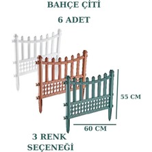 Asitan Bahçe Çiti Dekoratif Bahçe Çiti Beyaz Yeşil Kahverengi Renk Seçeneği 61 cm x 55 cm Kahverengi