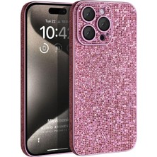 Asitan Pro Max Kılıf Bling Rhinestones Siyah 16 Pro Max ile Uyumlu Kılıf - Siyah