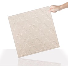 Asitan 3 Boyutlu Duvar Paneli Kabartmalı Salon Desenli Pvc 41X41 Cm/ 6 Adet /1 M²