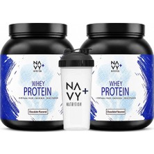 Asitan 2 Adet Navy Plus Nutrition 918 gr Çikolata Aromalı Whey Protein Tozu + Shaker