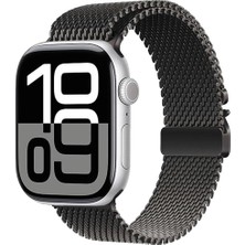 Asitan Uyumlu 10 Serisi 42MM - 38 40 41MM Kordon Titanyum Kelebek Klipsli Milano Loop 121