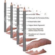 Asitan Uzun Süre Kalıcı Dağılma Yapmayan Nemlendirici Dudak Kalemi - Lipliner Pencil 06 Soft Brown (4
