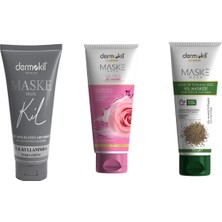 Asitan Kevenir Yağı Tohumu & Yağ Dengeleyici & Gül Özlü 3'lü 75 ml Yüz Maskesi, 3lü Maske