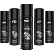 Asitan Selsil Lastik Parlatıcı Sprey 500 ml 5 Adet