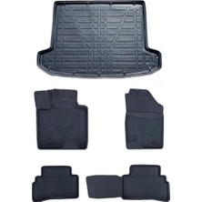 Asitan Matmaster Hyundai Tucson 2025 Model Ile Uyumlu 5d Premium Ekstra Havuzlu Paspas ve Bagaj Havuzu Set