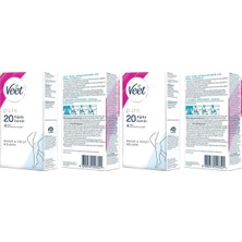 Asitan Pure Hipoalerjenik Bacak & Vücut Bölgesi Için Parfümsüz Sir Ağda Bandı (1 x 20 Adet) (2 Paket