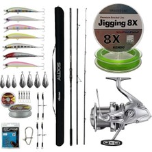 Asitan Outdoor Yüksek Performans Okuma Olta Seti Okuma Alijos Surf 435 cm 100+250 gr 3 Parça&shimano Maki