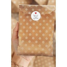 Asitan Bimotif 100LÜ Hediye Paketi Seti, Puantiyeli Kese Kağıdı (11X20 Cm) ve 105 Adet Sticker