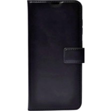 Asitan Siyah Tecno Spark 7t Suni Deri Cüzdan Kılıf Kapaklı, Mıknatıslı, Kartlık Bölmeli, Manyetik