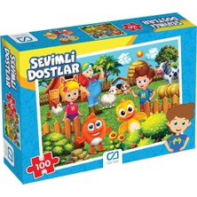 Asitan Sevimli Dostlar Lisanslı 100 Parça 34X24CM Çocuk Puzzle Yapboz Serisi