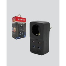 Teknodayım Isıya Dayanıklı Pc Gövdeli Akım Korumalı Priz 4 USB Yeni Nesil