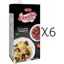 Rich's Rich’s Double Cream 1 L x 6 Adet | Bitkisel Yağ Bazlı Pişirme ve Çırpma Kreması & Krem Şanti