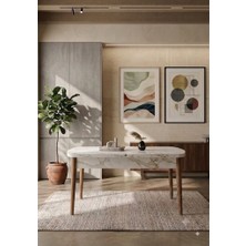 Avenza Living Açılır Kapanır Kelebek Masa - [suntalam] Mutfak ve Salon Masası (Kapalı Hali 80*130-AÇIK Hali 80*170 )
