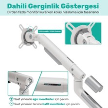 Asitan STD49024W Elysium 17-32 Çift Monitör Kolu, Ultra Ince Alüminyum Amortisörlü Stand, 2X9KG Vesa