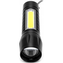 Asitan Powerdex PD-5568 Plus USB Şarjlı Mini El Feneri Cob LED Zoomlu 800 Metre Su Geçirmez Taşınabili