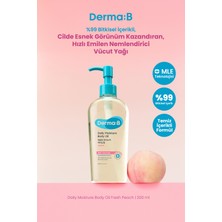 %99 Bitkisel, Hızlı Emilen Nemlendirici Vücut Yağı Derma:b Daily Moisture Body Oil Fresh Peach