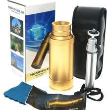 Getittir 50X50 Panda Metal Gövde Tek Gözle Büyük Mercek Korsan Dürbün Gold ( Lisinya )