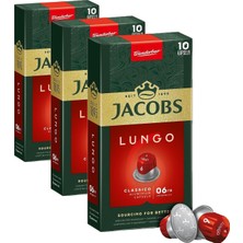 Asitan Lungo 6 Classico - Orta Yoğunluk - Hafif ve Kadifemsi - Espresso Kapsülleri - 10 Alüminyum Kapsü