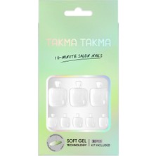 Takma Takma Beyaz Ayak Tırnağı Soft Jel Tırnak MAYT-3539  Beyaz