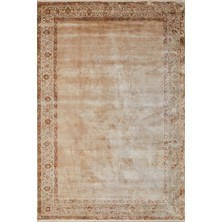 Apex Halı Pantheon 5041 Pt Bej Yumuşak Dokulu Ultra Sık Dokuma Vintage Desenli Şık 120 Tarak Ipek Halı