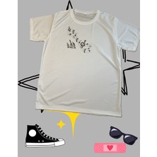 Elfi Enstrüman Desenli Regular Unisext-Shirt