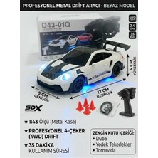 Boratila Toys 1:43 Ölçek Metal Şarjlı Mini Drift Rc 15 Km Hız 4 Çeker Gt3 Rs Tasarım Profesyonel Uzaktan Kumandalı Drift ve Yarış Arabası
