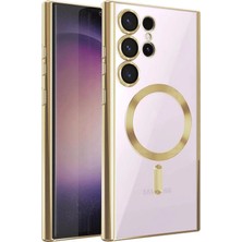 Uravas Store Samsung Galaxy S23 Ultra Kılıf Kross Magneticsafe Kapak - Gold