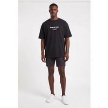 Blow Up Future Gen Club Siy Oversize Erkek T-Shirt 141236