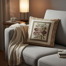 Carla Loren-24 Çift Yön Desen Goblen Dekoratif Yastık Kılıfı 45X45