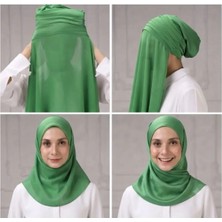 ALDAIYR Hazır Pratik Lüks Boru Boneli Şifon Şal BOA12354
