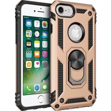 Ankaverse®  iPhone 7 Kılıf Sofya Yüzüklü Silikon Kapak - Gold
