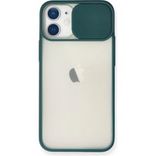 Ankaverse®  iPhone 11 Kılıf Palm Buzlu Kamera Sürgülü Silikon - Yeşil