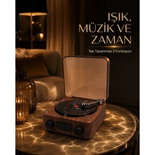 Epilons Bluetooth Hoparlörlü Gece Lambası Dijital Saat ve Ambiyans Işığı Çok Amaçlı