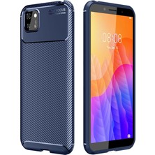Ankaverse®  Huawei Y5P Kılıf Auto Focus Karbon Kapak - Lacivert