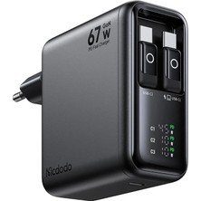 Mcdodo CH-8640 Freego Pro 67W Akıllı LED Ekranlı Geri Çekilebilir Kablolu Şarj Adaptörü