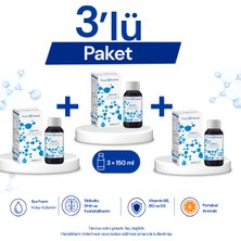 Barifit Pure Focus Sitikolin, Fosfatidilserin, Krill Yağı ve Vitamin Içeren Sıvı Takviye Edici Gıda | 150 ml x 3 Kutu | Odak ve Zihinsel Performans Desteği