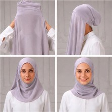 ALDAIYR Hazır Pratik Lüks Boru Boneli Şifon Şal BOA12354