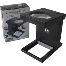 Gees Global Katlanır Plastık LED Işıklı Test Cıhazı Büyüteç 2.5X90MM
