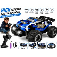 Uzaktan Kumandalı Off-Road Canavar Kamyon - 2.4 Ghz 1:18 Şarjlı, Işıklı ve Süspansiyonlu Arazi Arabası