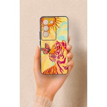 Vip Case Vivo V30 Lite Uyumlu Güneşin Kaplanı Desenli Silikon Kılıf