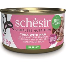Schesir Jelly Ton Balıklı ve Jambonlu 85 gr Yetişkin Konserve Kedi Maması
