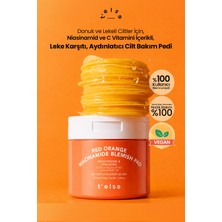 T'else Leke Karşıtı, Aydınlatıcı Cilt Bakım Pedi Telse Red Orange Niacinamide Blemish Pad (70 Pads)