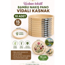 Bambu Ahşap Vidalı Kasnak  10 Adet
