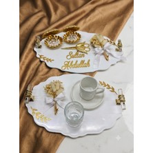 Cyz Home Oval Söz Nişan Tepsisi Kız Isteme Tepsisi Damat Kahve Tepsisi