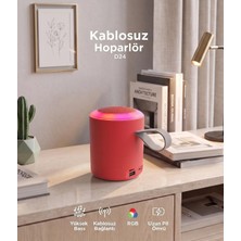 Asitan Bluetooth Hoparlör Sd USB Destekli Taşınabilir Speaker D24 Kırmızı