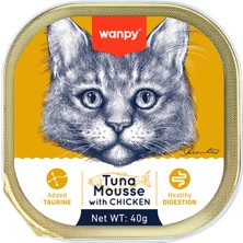 Wanpy Kedi 40G 6'lı Ton Balıklı & Tavuklu Alutray Yaş Mama