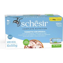 Schesir Multipack Ton Balıklı ve Levrekli 6X50 gr Yetişkin Konserve Kedi Maması