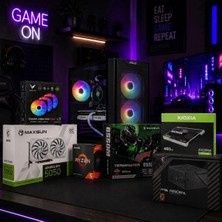 Bsd Gaming Hazır Pc / RTX5050 8gb Beyaz / 650W+BRONZ / B550M / Ryzen 5 5500 / 8gb Ram / 480GB SSD